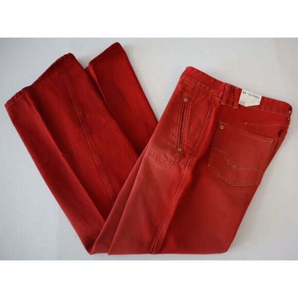 We The Free x FP OB2152895 Women Sz 29 Red Carnivale Low Rise Bootcut Jeans - Picture 10 of 10